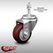 Service Caster 3 Inch SS Maroon Polyurethane Wheel Swivel 3/8 Inch Threaded Stem Caster SCC SCC-SSTS20S314-PPUB-MRN-381615 - alternate 5